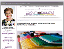 Tablet Screenshot of colour-me-beautiful.ch